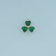 Three Leaf Clover Heart Crystal Pendant,14K Gold Colorful Lucky Charm DIY Charm for Necklace Bracelet Making