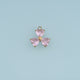 Three Leaf Clover Heart Crystal Pendant,14K Gold Colorful Lucky Charm DIY Charm for Necklace Bracelet Making