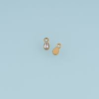 Teardrop Crystal Pendant,14K Gold Colorful Beaded Edge Gemstone Charm DIY Charm for Necklace Bracelet Making