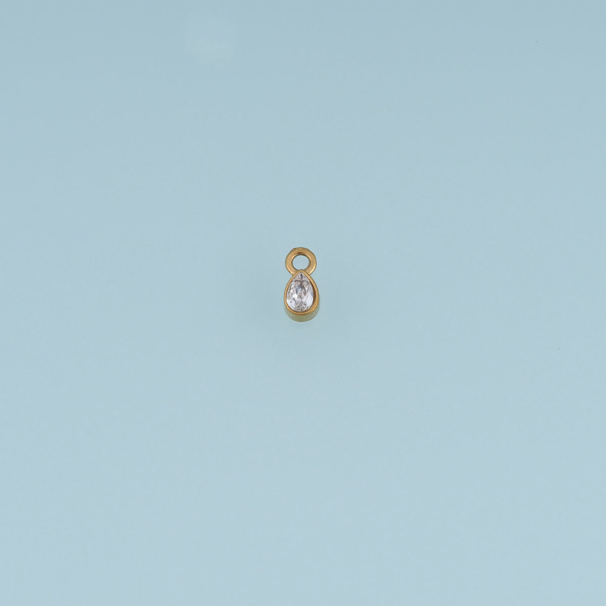 Teardrop Crystal Pendant,14K Gold Colorful Beaded Edge Gemstone Charm DIY Charm for Necklace Bracelet Making