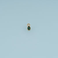 Teardrop Crystal Pendant,14K Gold Colorful Beaded Edge Gemstone Charm DIY Charm for Necklace Bracelet Making