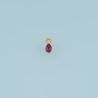 Teardrop Crystal Pendant,14K Gold Colorful Beaded Edge Gemstone Charm DIY Charm for Necklace Bracelet Making