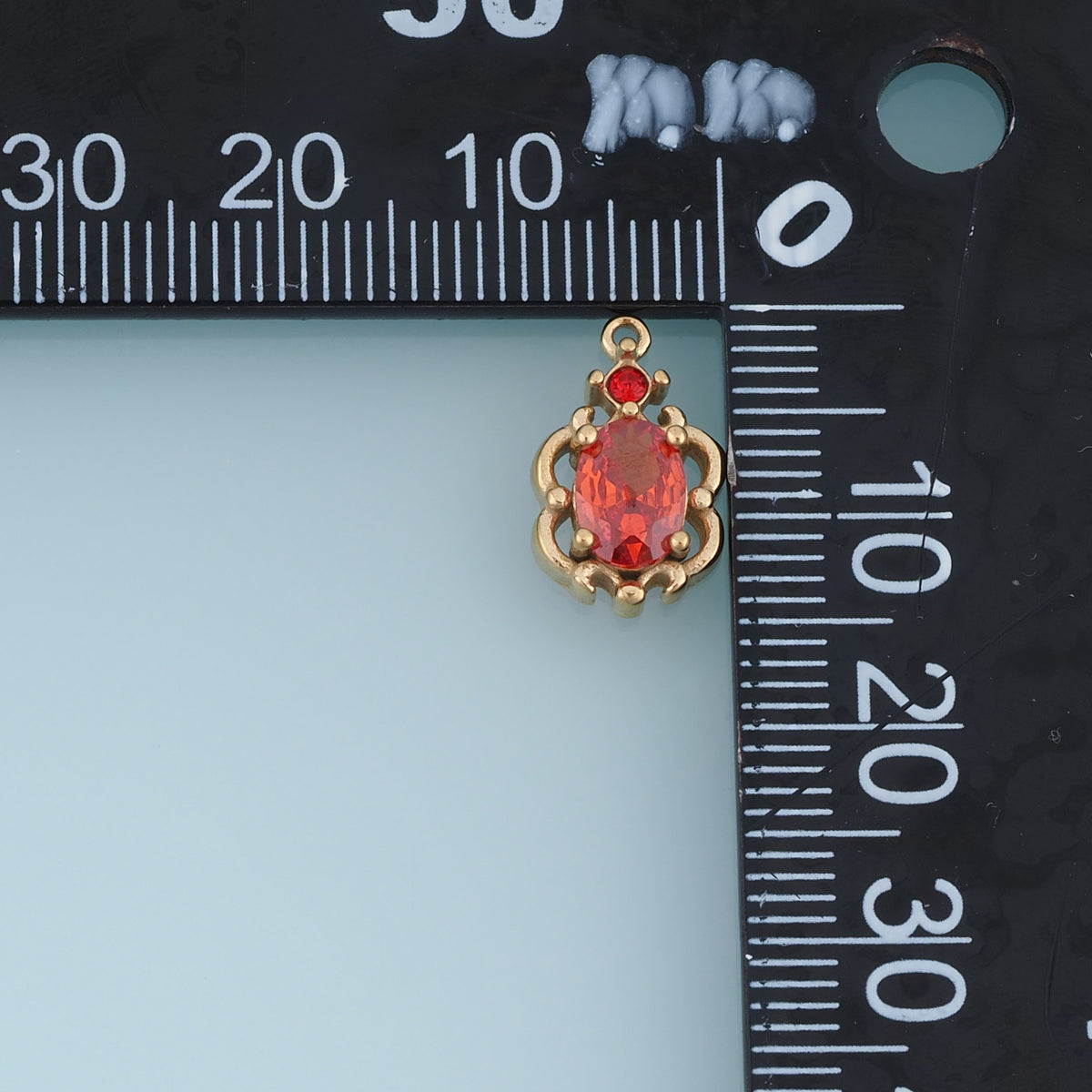 Oval Crystal Pendant,14K Gold Vintage Ornate Colorful Gemstone Charm DIY Charm for Necklace Bracelet Making
