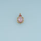 Oval Crystal Pendant,14K Gold Vintage Ornate Colorful Gemstone Charm DIY Charm for Necklace Bracelet Making