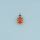 Oval Crystal Pendant,14K Gold Vintage Ornate Colorful Gemstone Charm DIY Charm for Necklace Bracelet Making