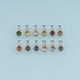 Round Crystal Pendant,14K Gold Colorful Bezel Set Charm DIY Charm for Necklace Bracelet Making