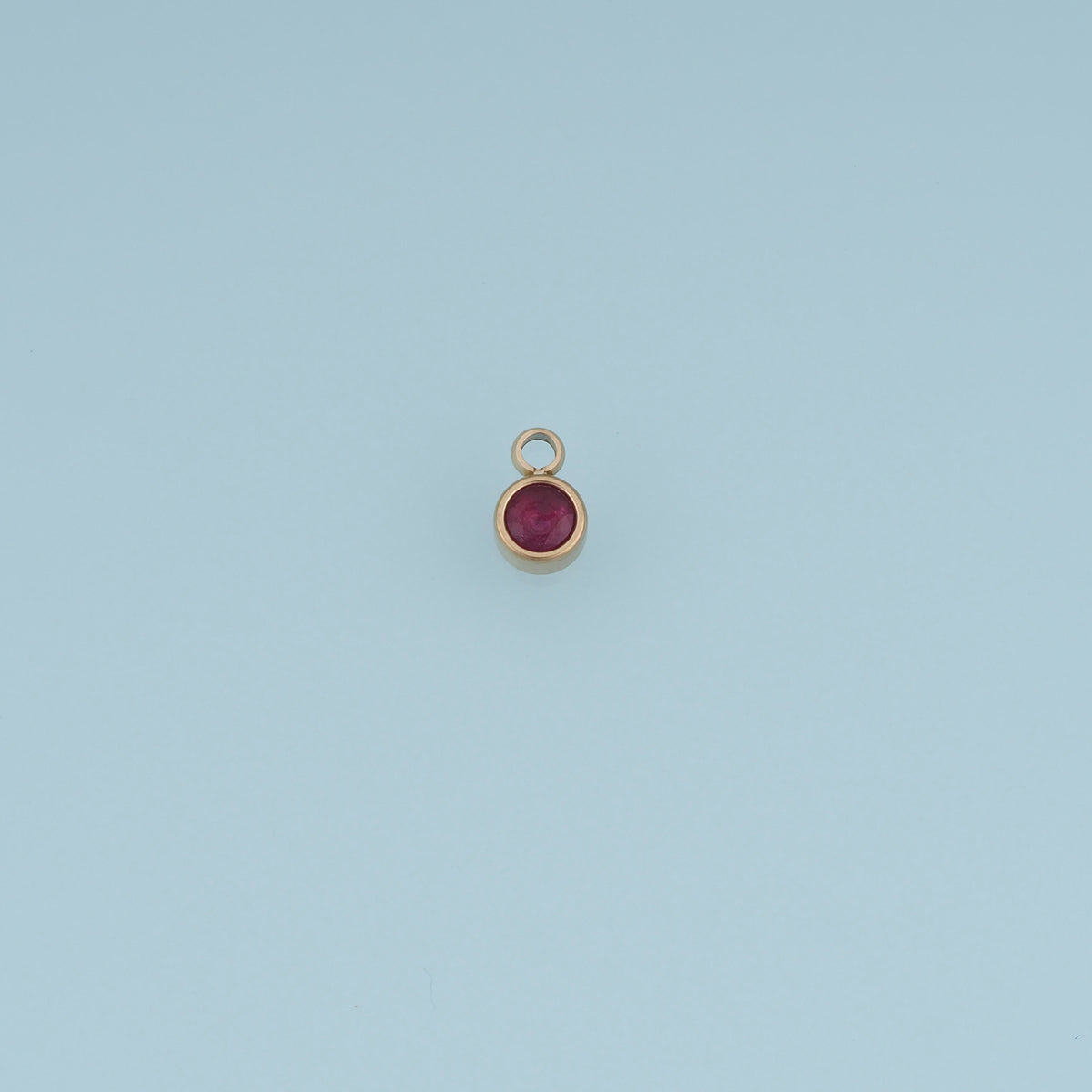 Round Crystal Pendant,14K Gold Colorful Bezel Set Charm DIY Charm for Necklace Bracelet Making