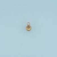 Round Crystal Pendant,14K Gold Colorful Bezel Set Charm DIY Charm for Necklace Bracelet Making