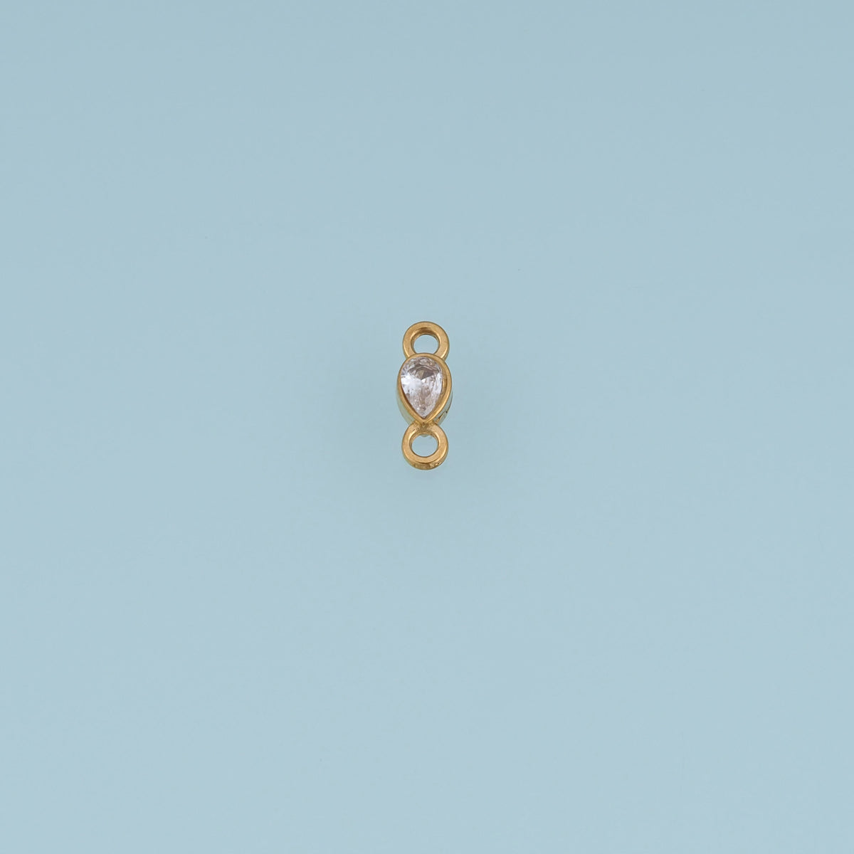 Teardrop Crystal Connector,14K Gold Silver Colorful Gemstone Charm DIY Charm for Necklace Bracelet Making