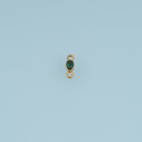 Teardrop Crystal Connector,14K Gold Silver Colorful Gemstone Charm DIY Charm for Necklace Bracelet Making