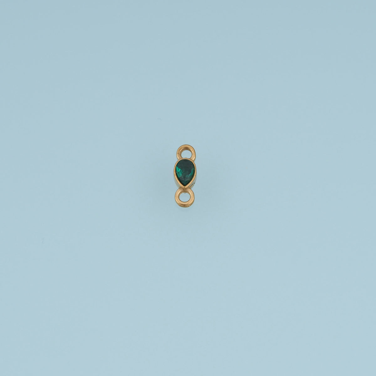 Teardrop Crystal Connector,14K Gold Silver Colorful Gemstone Charm DIY Charm for Necklace Bracelet Making