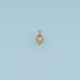 Oval Crystal Pendant,14K Gold Colorful Beaded Edge Charm DIY Charm for Necklace Bracelet Making