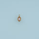 Oval Crystal Pendant,14K Gold Colorful Beaded Edge Charm DIY Charm for Necklace Bracelet Making