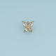 Butterfly Crystal Pendant,14K Gold Pink Clear Gemstone Charm DIY Charm for Necklace Bracelet Making