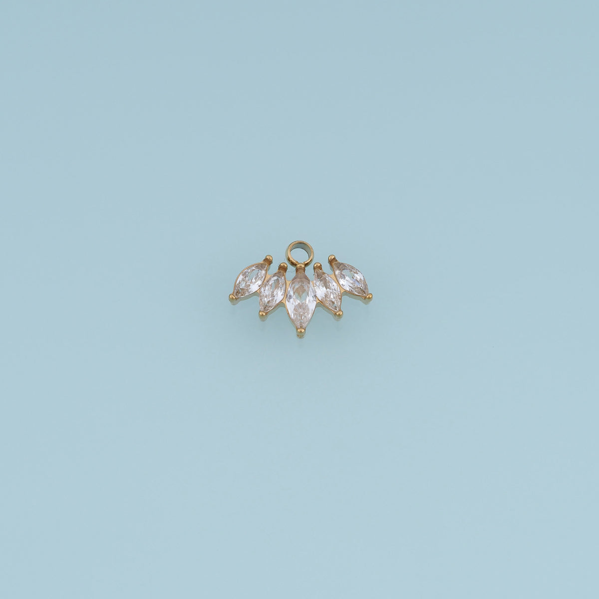 Crystal Leaf Cluster Pendant,14K Gold Silver Elegant Branch Charm DIY Charm for Necklace Bracelet Making