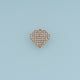 Crystal Heart Pendant,14K Gold Silver Sparkling Rhinestone Charm DIY Charm for Necklace Bracelet Making