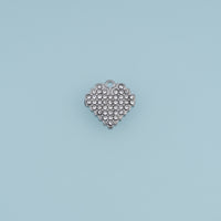 Crystal Heart Pendant,14K Gold Silver Sparkling Rhinestone Charm DIY Charm for Necklace Bracelet Making