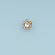 Star Heart Crystal Pendant,14K Gold Sparkling Rhinestone Heart Charm DIY Charm for Necklace Bracelet Making