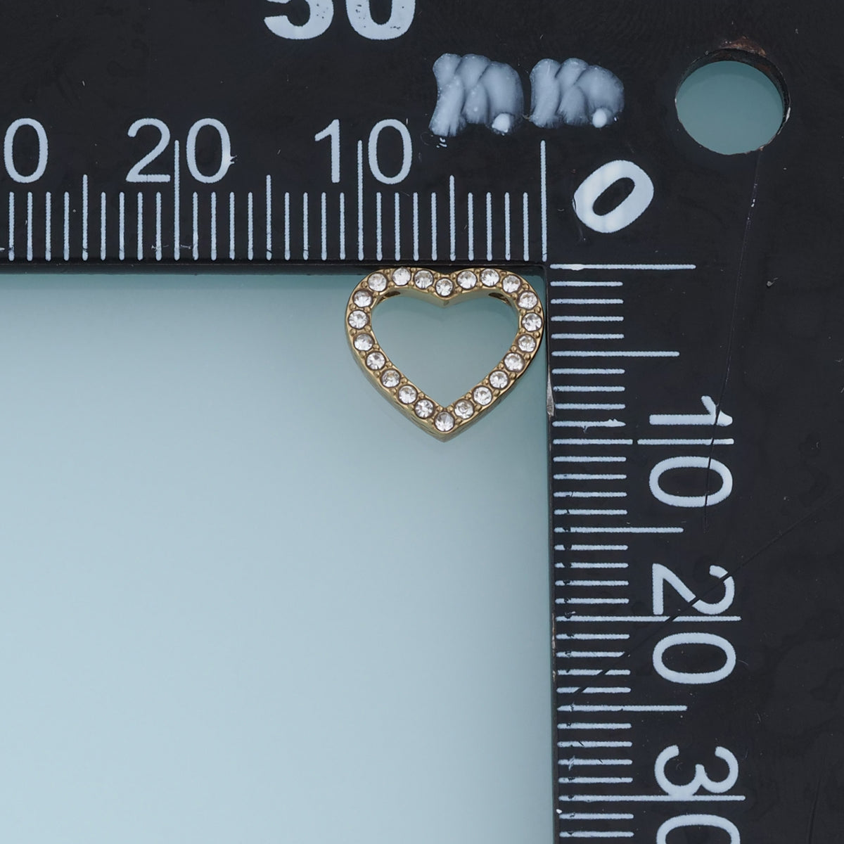 Open Heart Crystal Pendant,14K Gold Silver Sparkling Rhinestone Charm DIY Charm for Necklace Bracelet Making