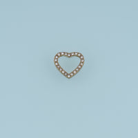 Open Heart Crystal Pendant,14K Gold Silver Sparkling Rhinestone Charm DIY Charm for Necklace Bracelet Making
