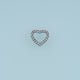 Open Heart Crystal Pendant,14K Gold Silver Sparkling Rhinestone Charm DIY Charm for Necklace Bracelet Making