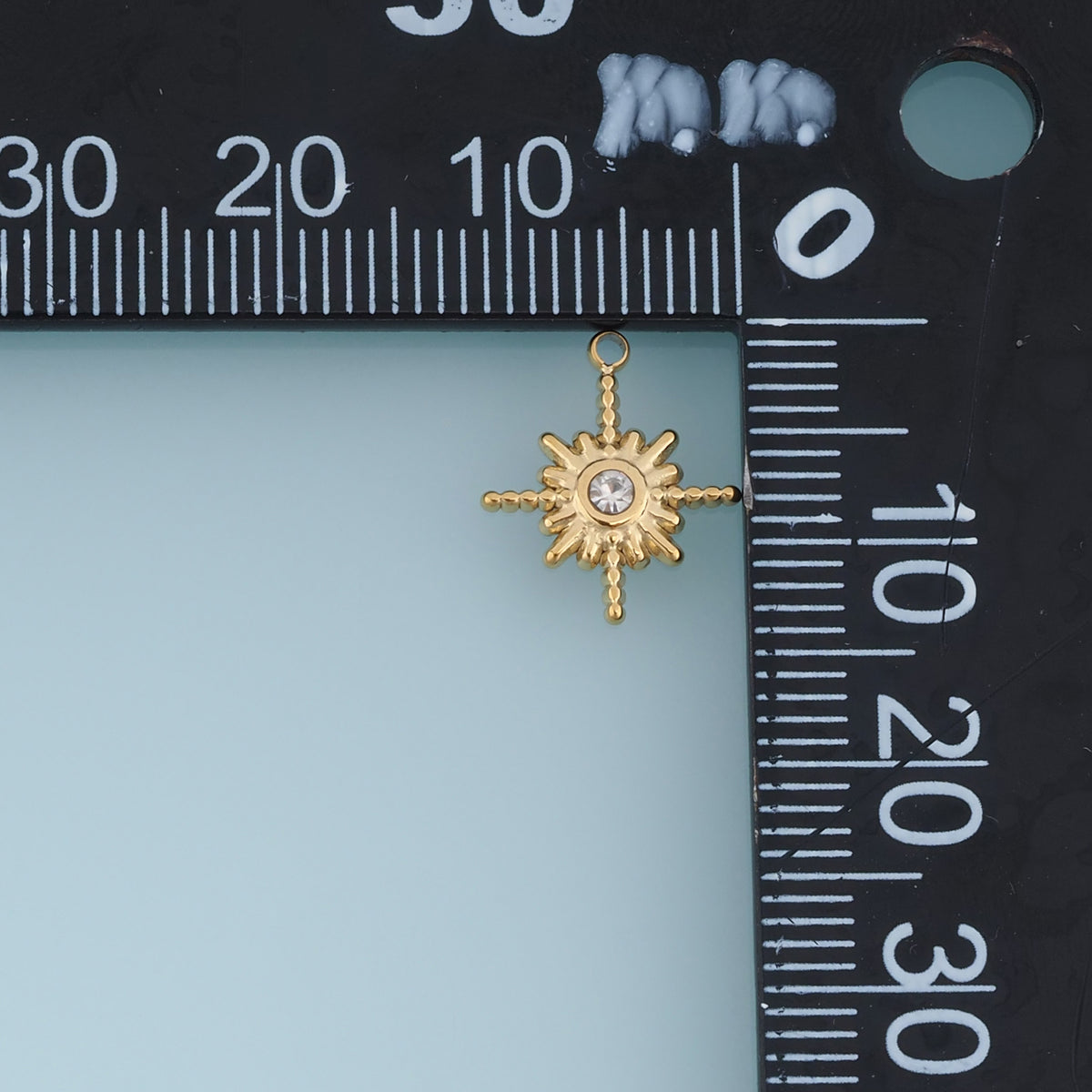 Sunburst Crystal Pendant,14K Gold Radiant Sun Star Charm DIY Charm for Necklace Bracelet Making