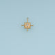 Sunburst Crystal Pendant,14K Gold Radiant Sun Star Charm DIY Charm for Necklace Bracelet Making