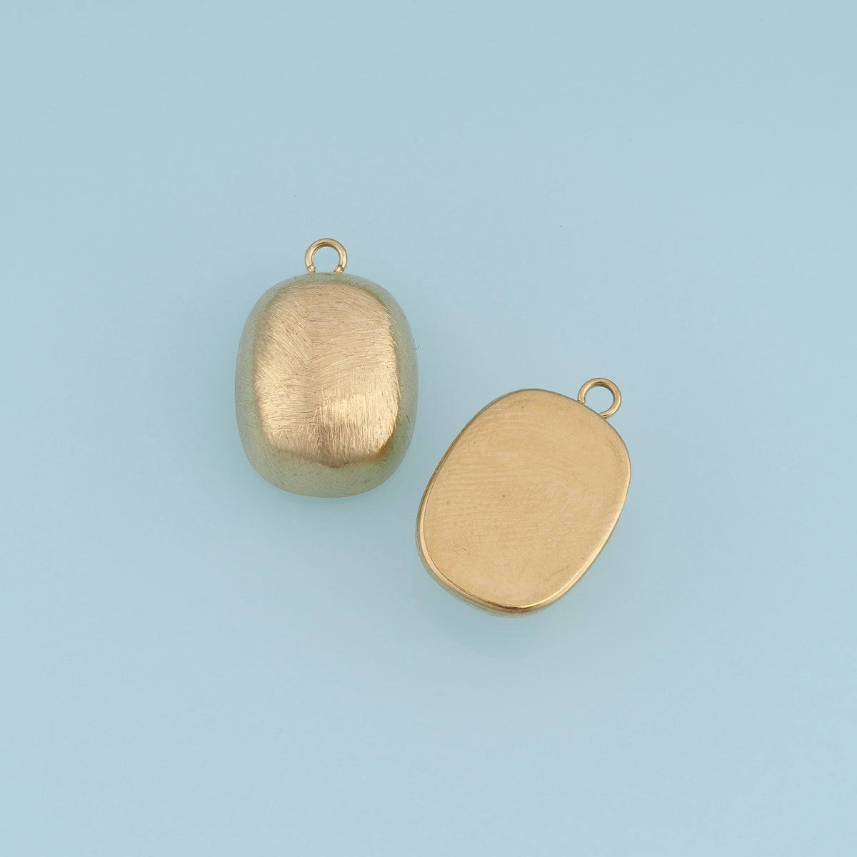 Brushed Oval Pendant,14K Gold Silver Matte Textured Metal Charm DIY Charm for Necklace Bracelet Making