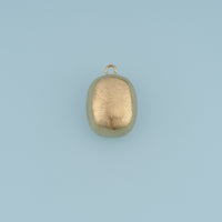 Brushed Oval Pendant,14K Gold Silver Matte Textured Metal Charm DIY Charm for Necklace Bracelet Making