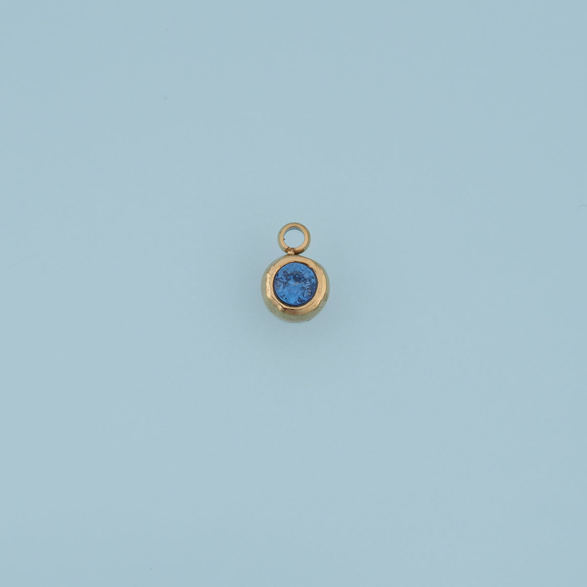 Round Crystal Pendant,14K Gold Colorful Bezel Set Charm DIY Charm for Necklace Bracelet Making