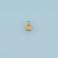 Round Crystal Pendant,14K Gold Colorful Bezel Set Charm DIY Charm for Necklace Bracelet Making
