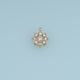 Crystal Star Flower Pendant,14K Gold Clear Rhinestone Geometric Charm DIY Charm for Necklace Bracelet Making