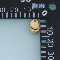 Irregular Teardrop Pendant,14K Gold Silver Brushed Textured Charm DIY Charm for Necklace Bracelet Making