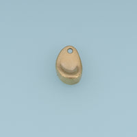 Irregular Teardrop Pendant,14K Gold Silver Brushed Textured Charm DIY Charm for Necklace Bracelet Making