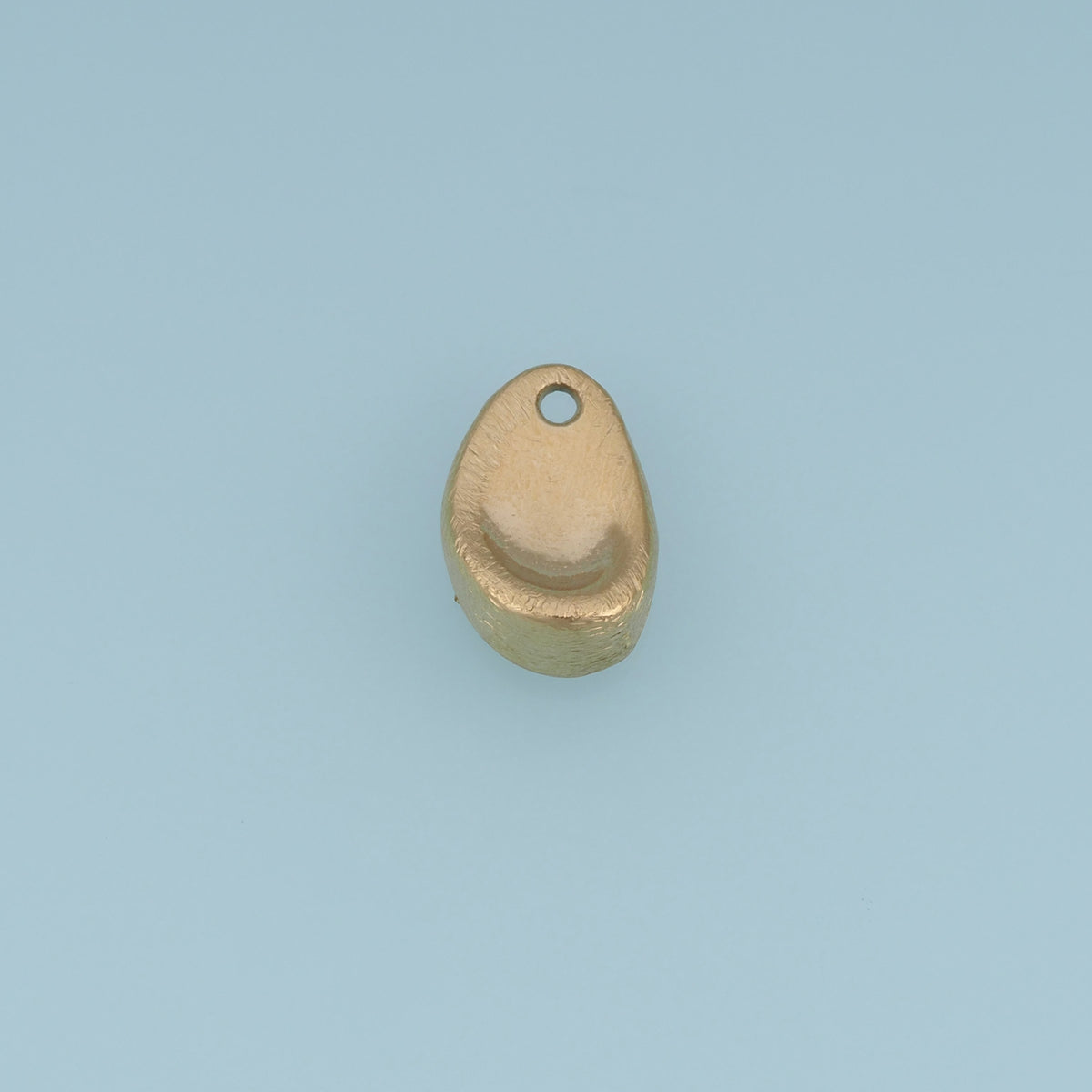 Irregular Teardrop Pendant,14K Gold Silver Brushed Textured Charm DIY Charm for Necklace Bracelet Making