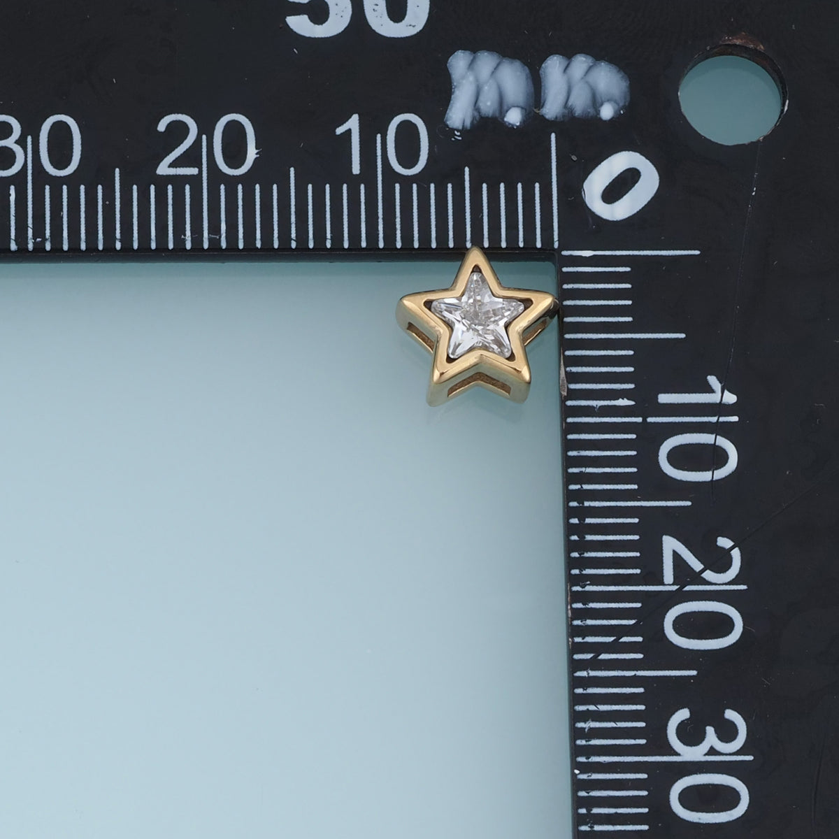 Double Star Crystal Pendant,14K Gold Clear Star Charm DIY Charm for Necklace Bracelet Making