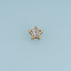 Double Star Crystal Pendant,14K Gold Clear Star Charm DIY Charm for Necklace Bracelet Making