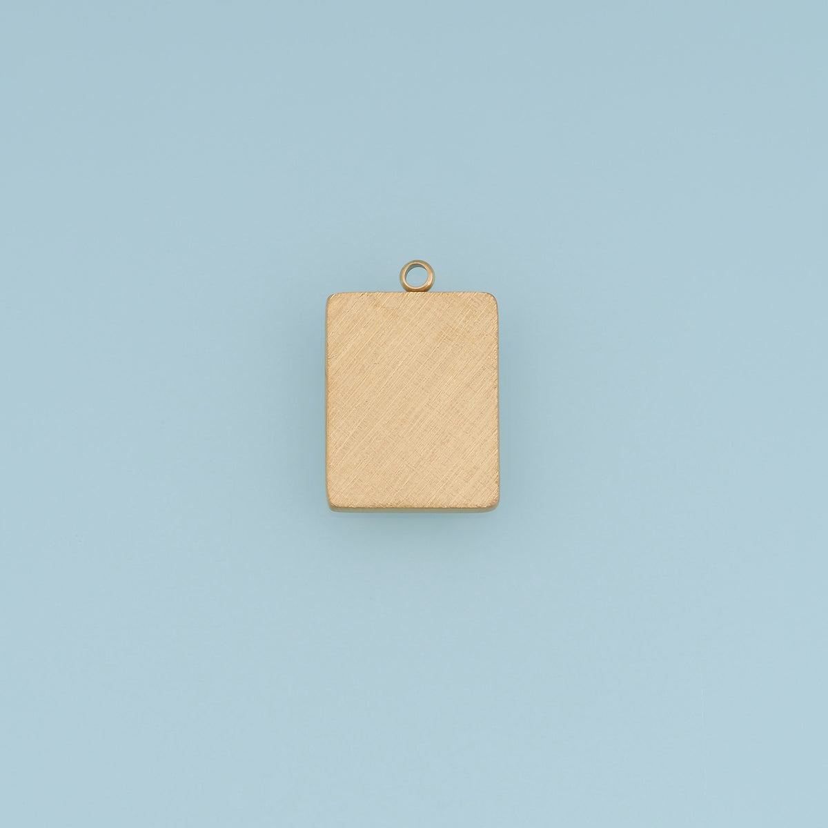 Rectangular Blank Pendant,14K Gold Brushed Textured Tag Charm DIY Charm for Necklace Bracelet Making