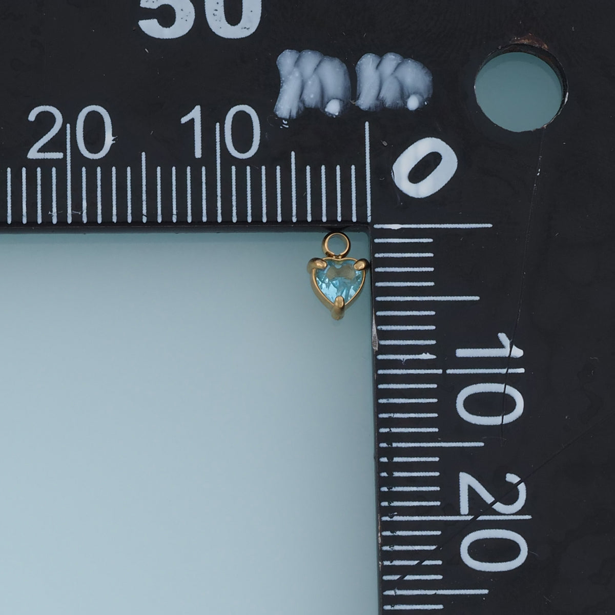 Heart Crystal Pendant,14K Gold Silver Blue Clear Gemstone Charm DIY Charm for Necklace Bracelet Making