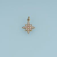 Crystal Star Pendant,14K Gold Sparkling Rhinestone Star Charm DIY Charm for Necklace Bracelet Making