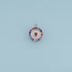 Round Rainbow Crystal Pendant,14K Gold Silver Colorful Rhinestone Charm DIY Charm for Necklace Bracelet Making