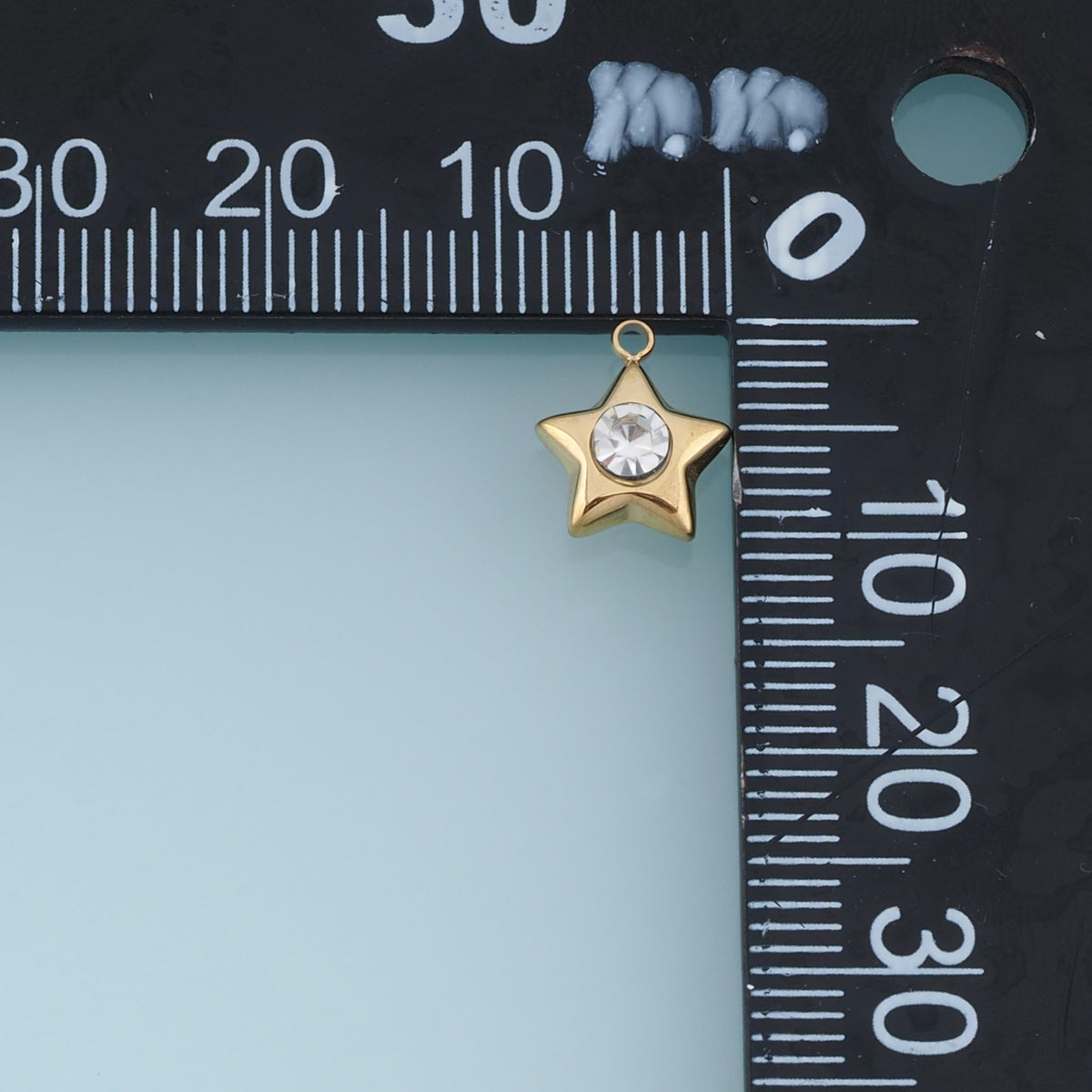 Star Crystal Pendant,14K Gold Silver Clear Gemstone Star Charm DIY Charm for Necklace Bracelet Making