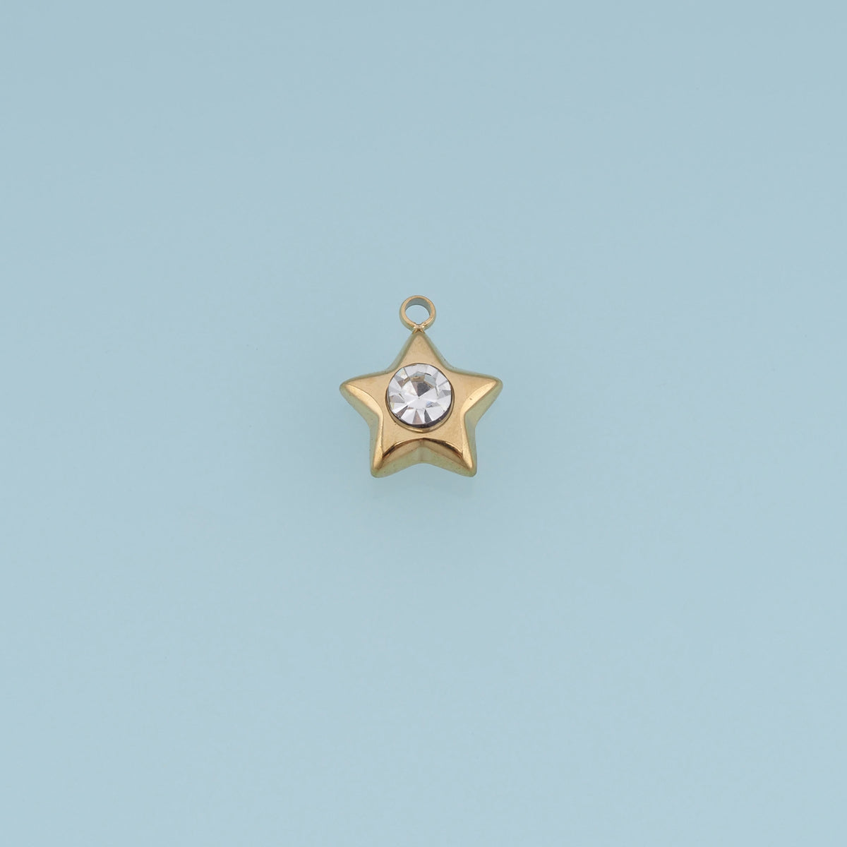 Star Crystal Pendant,14K Gold Silver Clear Gemstone Star Charm DIY Charm for Necklace Bracelet Making