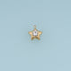 Star Crystal Pendant,14K Gold Silver Clear Gemstone Star Charm DIY Charm for Necklace Bracelet Making