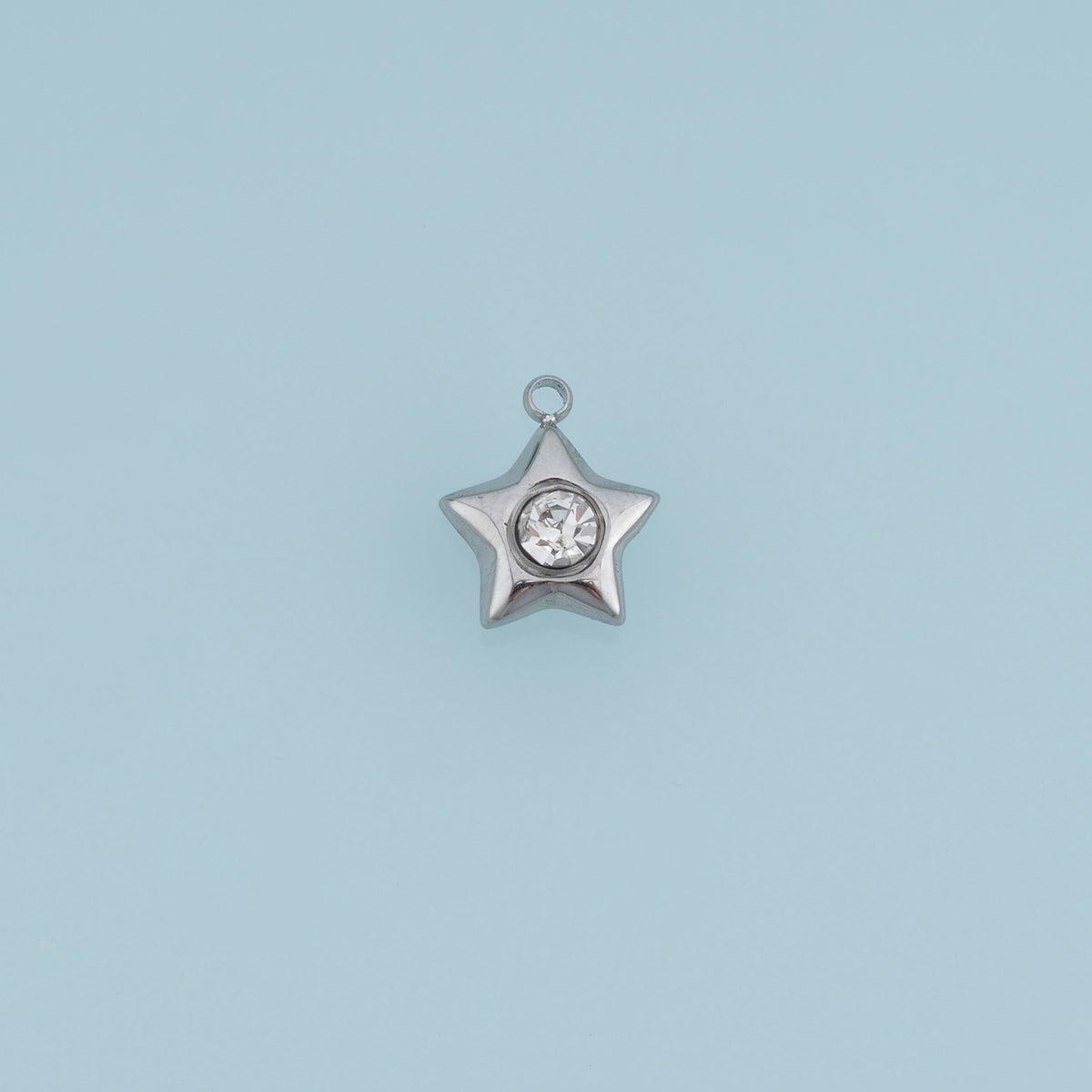 Star Crystal Pendant,14K Gold Silver Clear Gemstone Star Charm DIY Charm for Necklace Bracelet Making