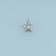 Star Crystal Pendant,14K Gold Silver Clear Gemstone Star Charm DIY Charm for Necklace Bracelet Making
