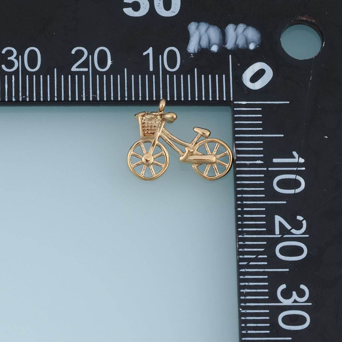 Bicycle Basket Pendant,14K Gold Silver Vintage Bike Charm DIY Charm for Necklace Bracelet Making