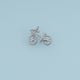 Bicycle Basket Pendant,14K Gold Silver Vintage Bike Charm DIY Charm for Necklace Bracelet Making