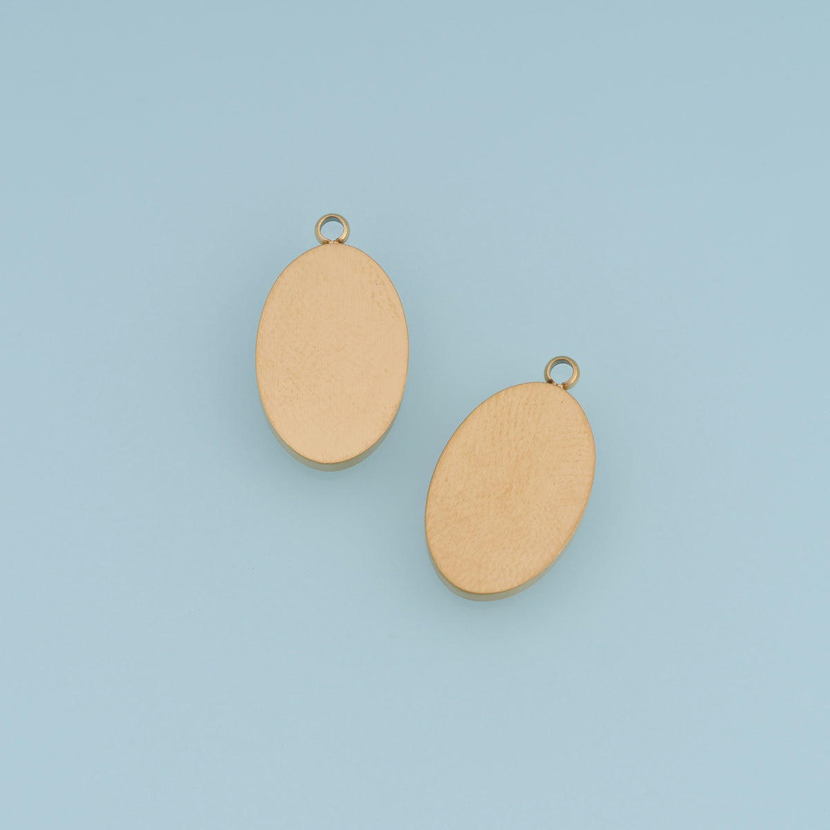Oval Blank Pendant,14K Gold Minimalist Flat Tag Charm DIY Charm for Necklace Bracelet Making