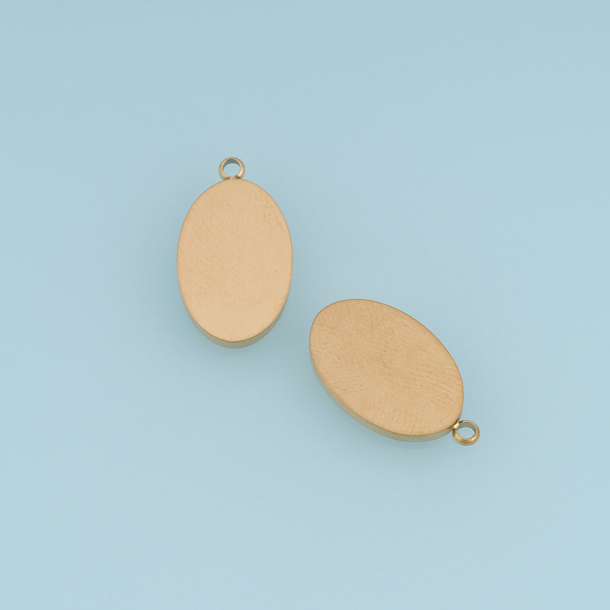 Oval Blank Pendant,14K Gold Minimalist Flat Tag Charm DIY Charm for Necklace Bracelet Making